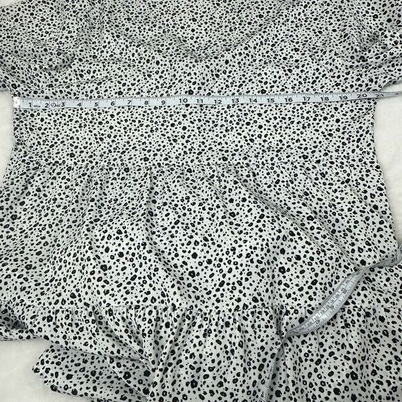 Boutique Women's Size L Drop Waist Leopard Print Tee Dress Button Front - Picture 8 of 9